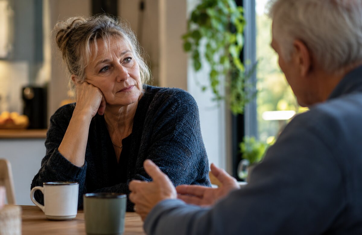 Een Stil Gesprek Bij Koffie